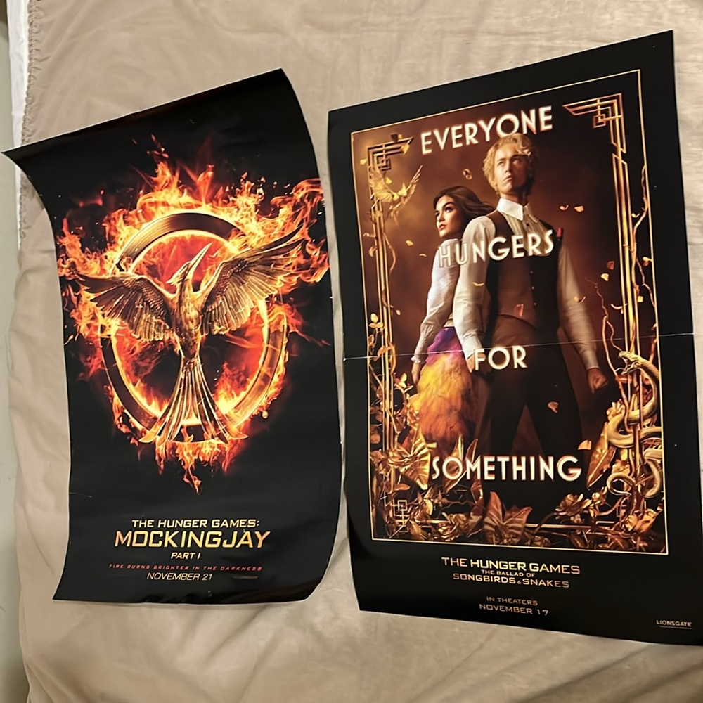 Hunger Games 2023 BOTH movie posters (just acquired 10/23) archery